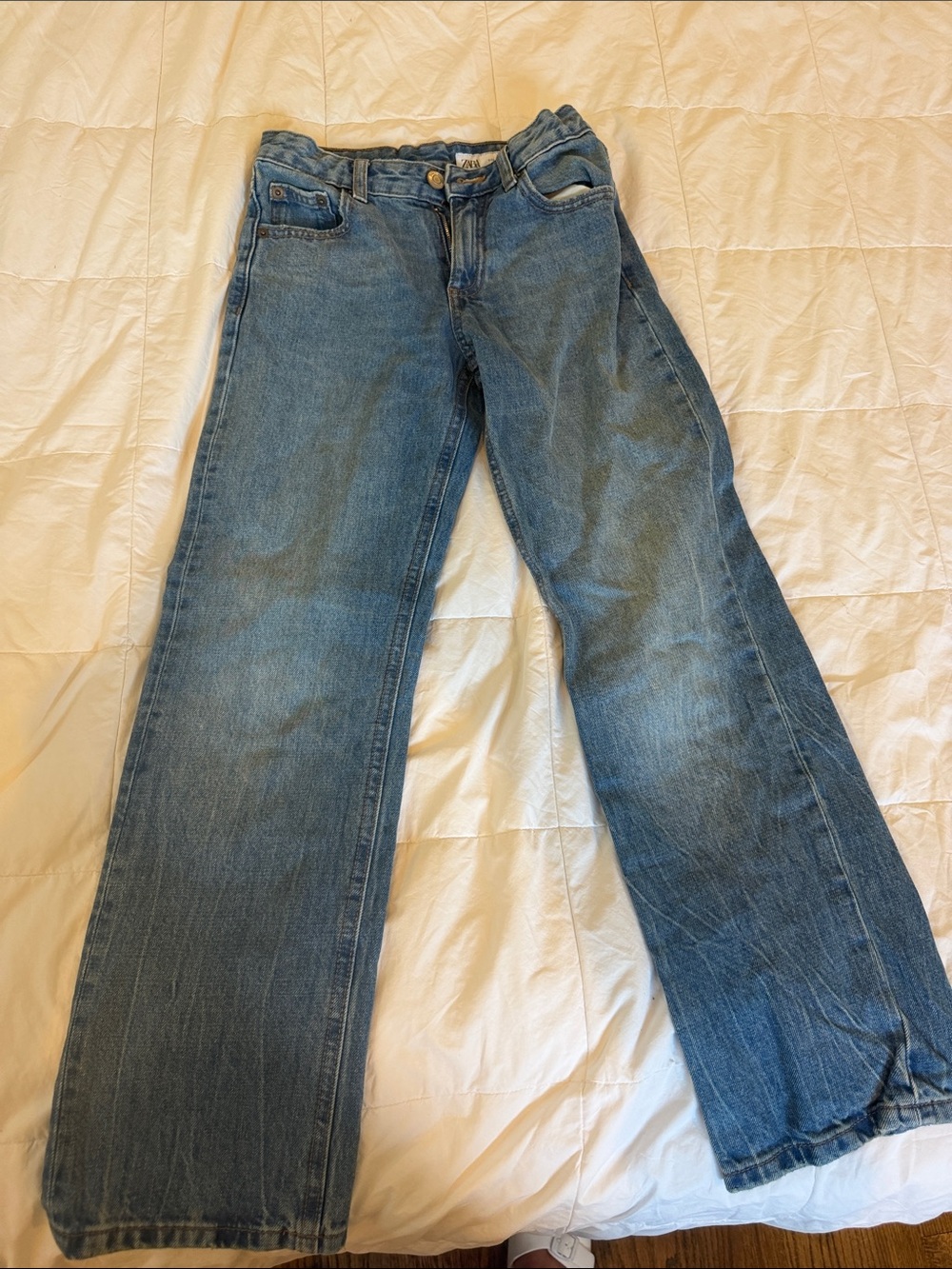Classic Women's Blue Denim Jeans - Straight Leg